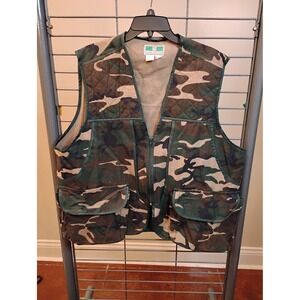 Vintage Game Winner Sportswear Hunting Vest XL Woodland Camo Utility Game Bag